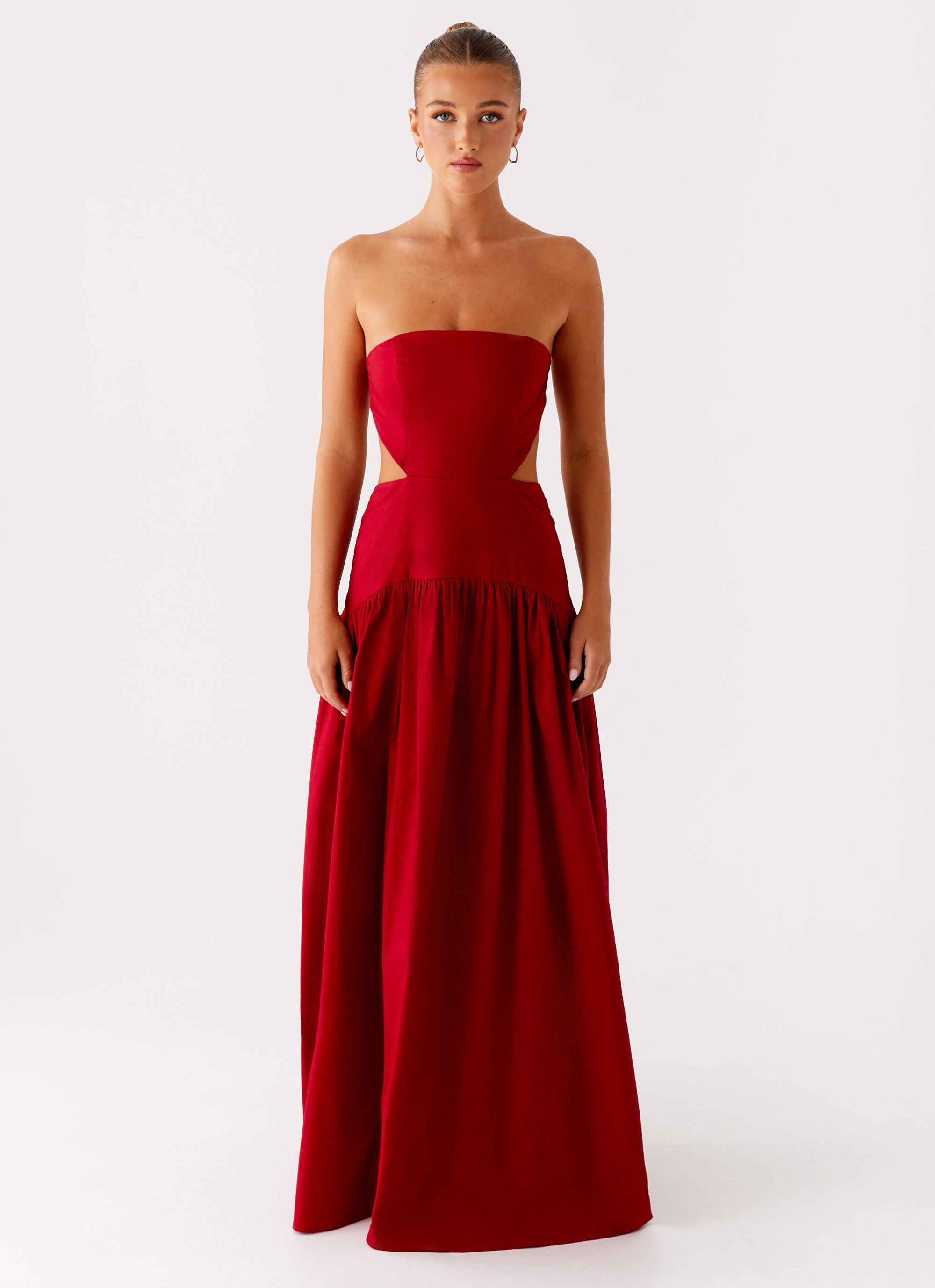 Amari Maxi Dress Red 1 Peppermayo