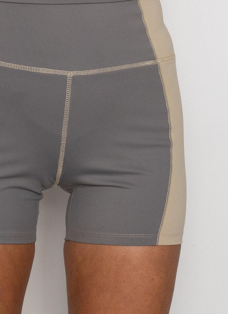 Ski Resort Cycle Shorts - Charcoal Contrast - Peppermayo US