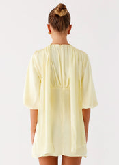 Mary Mini Dress Yellow 3 Peppermayo