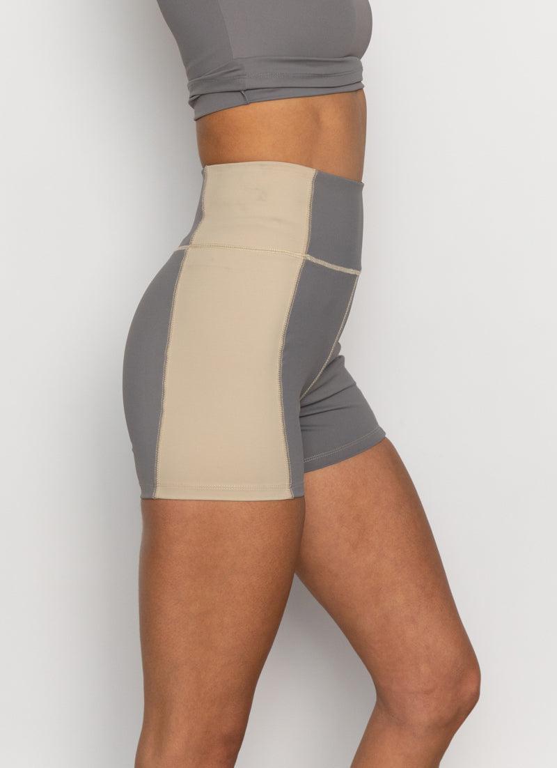 Ski Resort Cycle Shorts - Charcoal Contrast - Peppermayo US