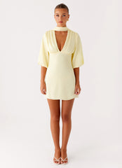 Mary Mini Dress Yellow 1 Peppermayo