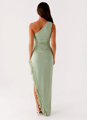 Clarence Maxi Dress Sage 3 Peppermayo