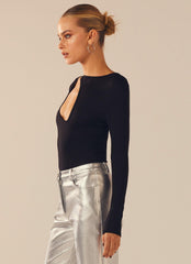 Untouched Long Sleeve Bodysuit - Shadow - Peppermayo US