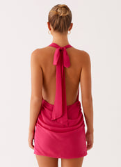 Elenora-Plunge-Scarf-Mini-Dress-Fuchsia-3-Peppermayojpg