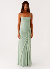 Amphi Maxi Dress Sage 1 Peppermayo