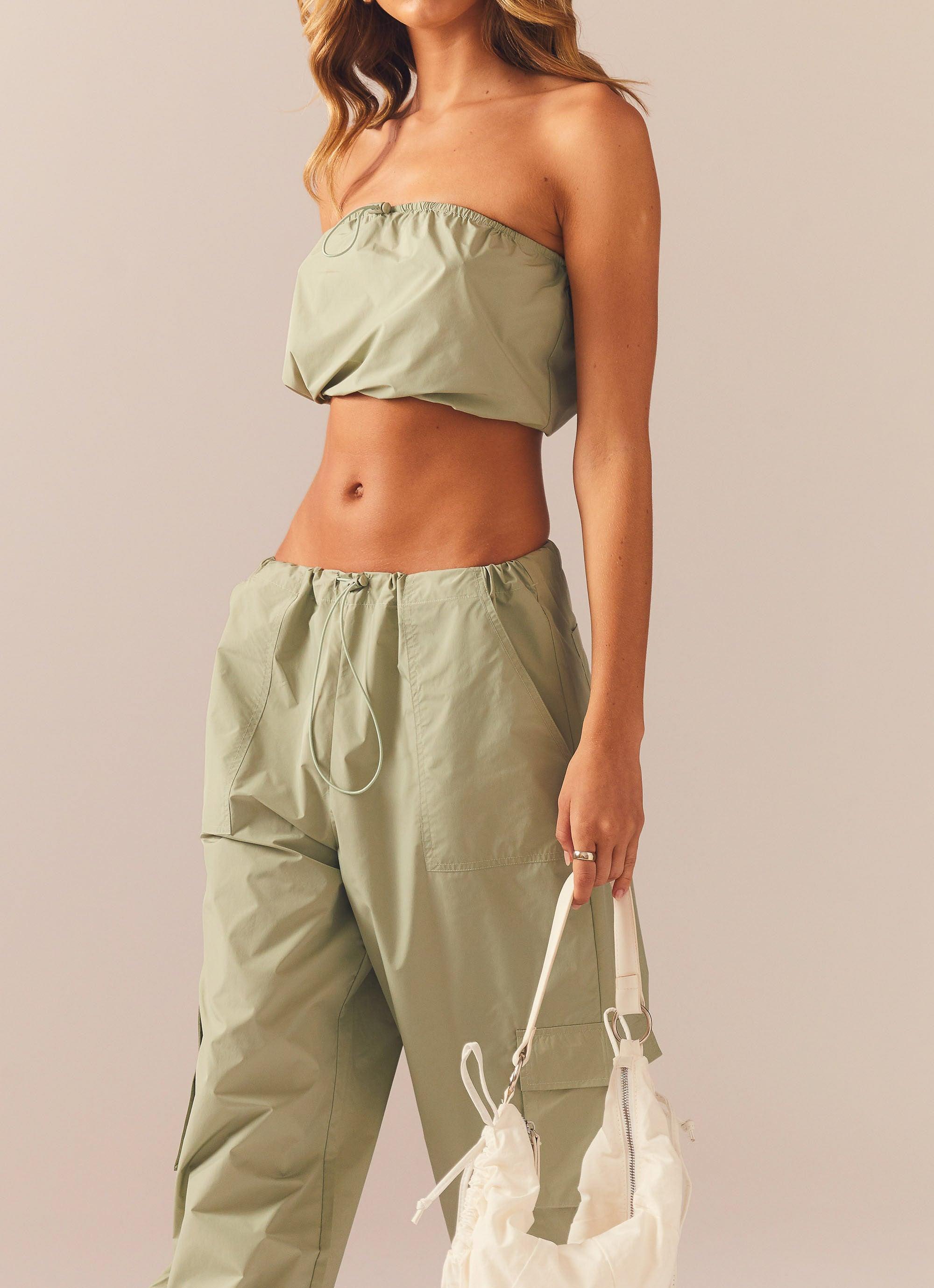 Acid House Drawstring Top - Fern - Peppermayo US