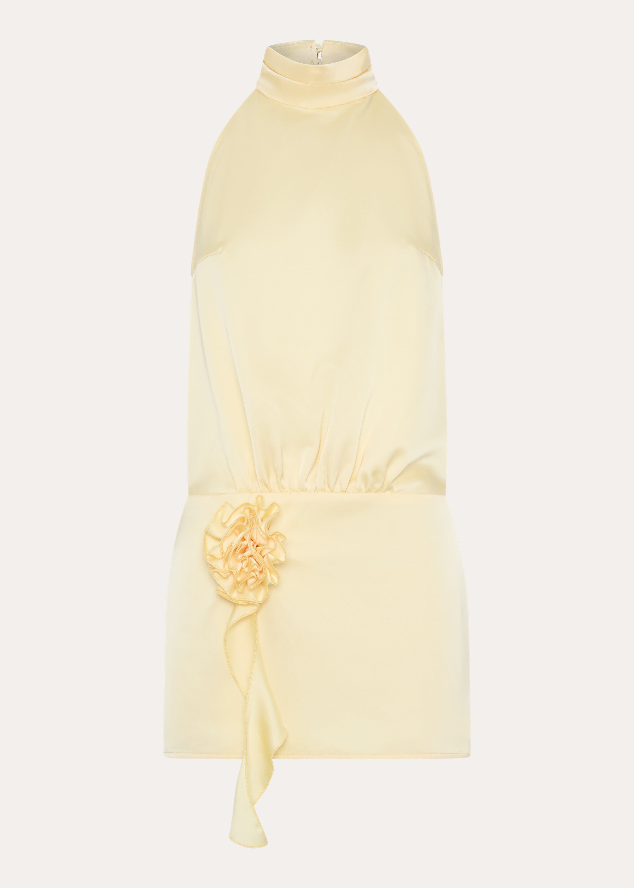 Birdie Halterneck Mini Dres Yellow 7 Peppermayo