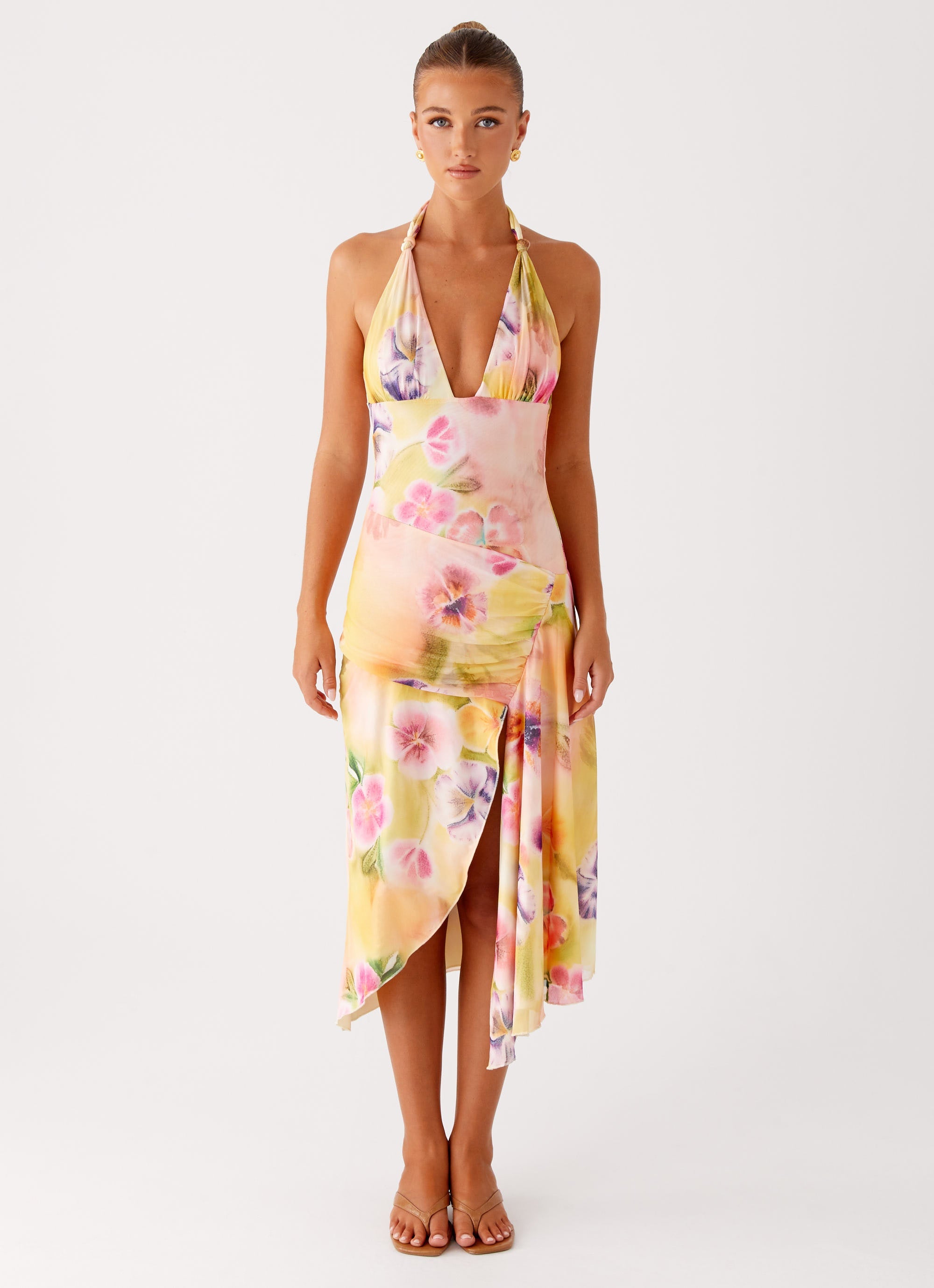 Kayce Midi Dress Sunburset Floral 1 Peppermayo