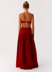 Amari Maxi Dress Red 3 Peppermayo