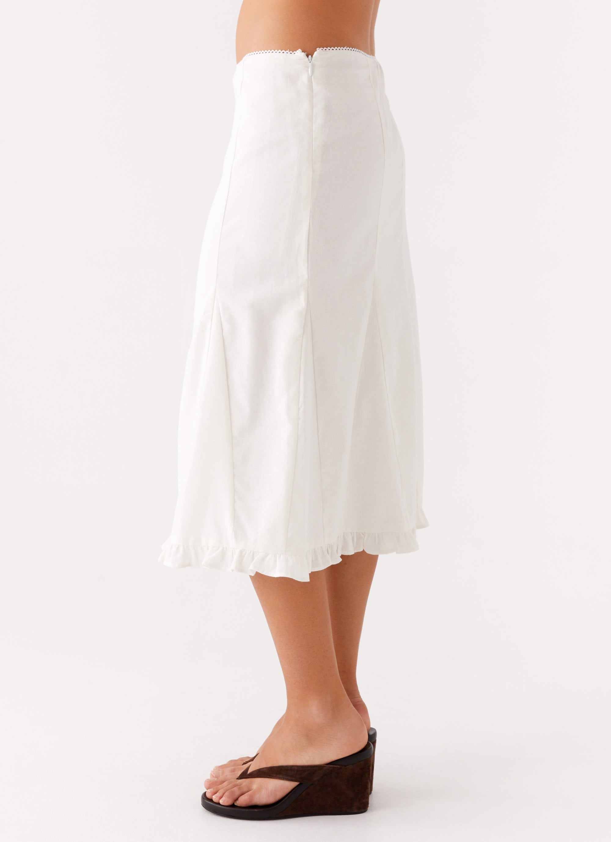 Alec Midi Skirt White 5 Peppermayo