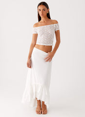 Alessandra Maxi Skirt White 3 Peppermayo