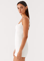 Aretha Mini Dress White 2