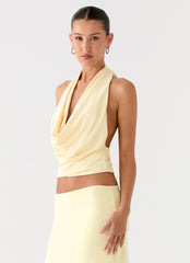 Ashi Cowl Top - Yellow