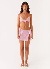 Aziza Crochet Bikini Top Pink 1 Peppermayo