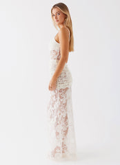 Womens Bare With Me Maxi Dress in the colour White in front of a light grey background