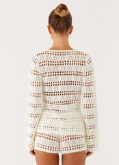 Baylock Crochet Shorts White 3