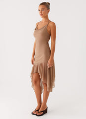 Bessie Midi Dress Beige 2