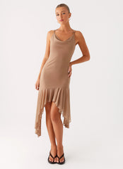 Bessie Midi Dress Beige 4