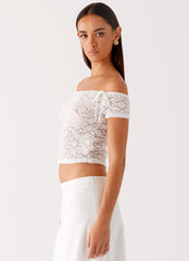 Billie Lace Top Ivory 2 Peppermayo