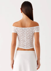Billie Lace Top Ivory 3 Peppermayo