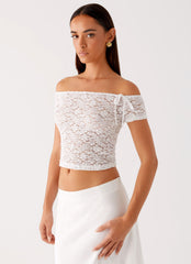 Billie Lace Top Ivory 4 Peppermayo