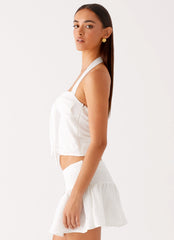 Brissy Halterneck Top White 2 Peppermayo