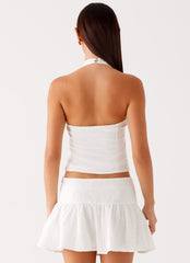 Brissy Halterneck Top White 3 Peppermayo