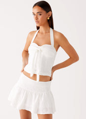Brissy Halterneck Top White 4 Peppermayo