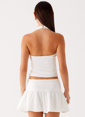 Brissy Mini Skirt White 2 Peppermayo