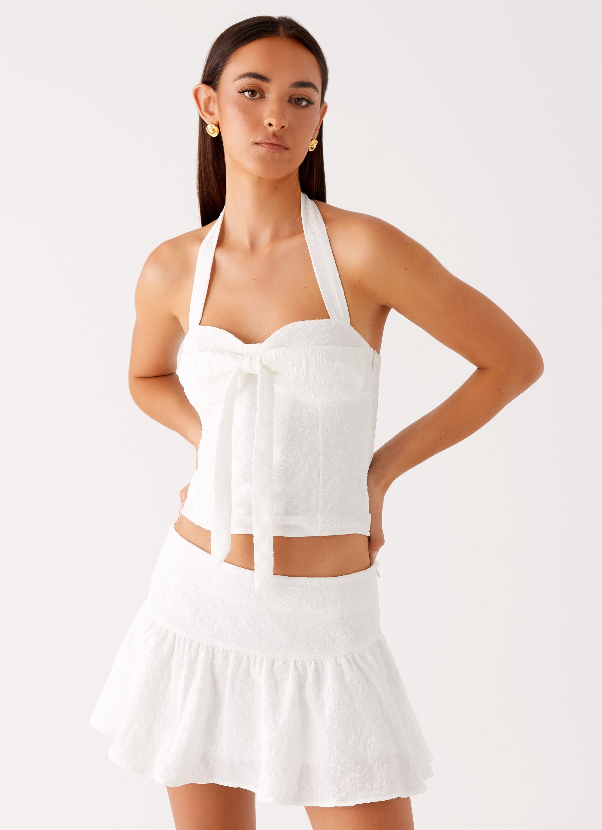 Brissy Mini Skirt White 5 Peppermayo