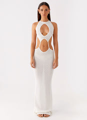Caicos Corchet Maxi Dress White 1 Peppermayo