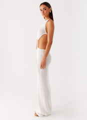 Caicos Corchet Maxi Dress White 2 Peppermayo