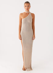 Carryn Knit Maxi Dress Hot Beige 1