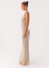 Carryn Knit Maxi Dress Hot Beige 2