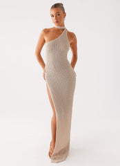 Carryn Knit Maxi Dress Hot Beige 5