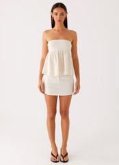 Cassie Tube Top Oat 1 Peppermayo