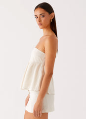 Cassie Tube Top Oat 2 Peppermayo