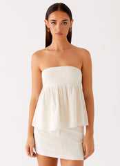 Cassie Tube Top Oat 4 Peppermayo