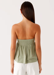 Cassie Tube Top Sage 3 Peppermayo