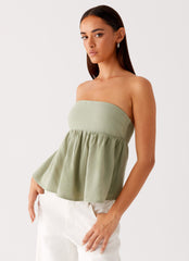 Cassie Tube Top Sage 5 Peppermayo