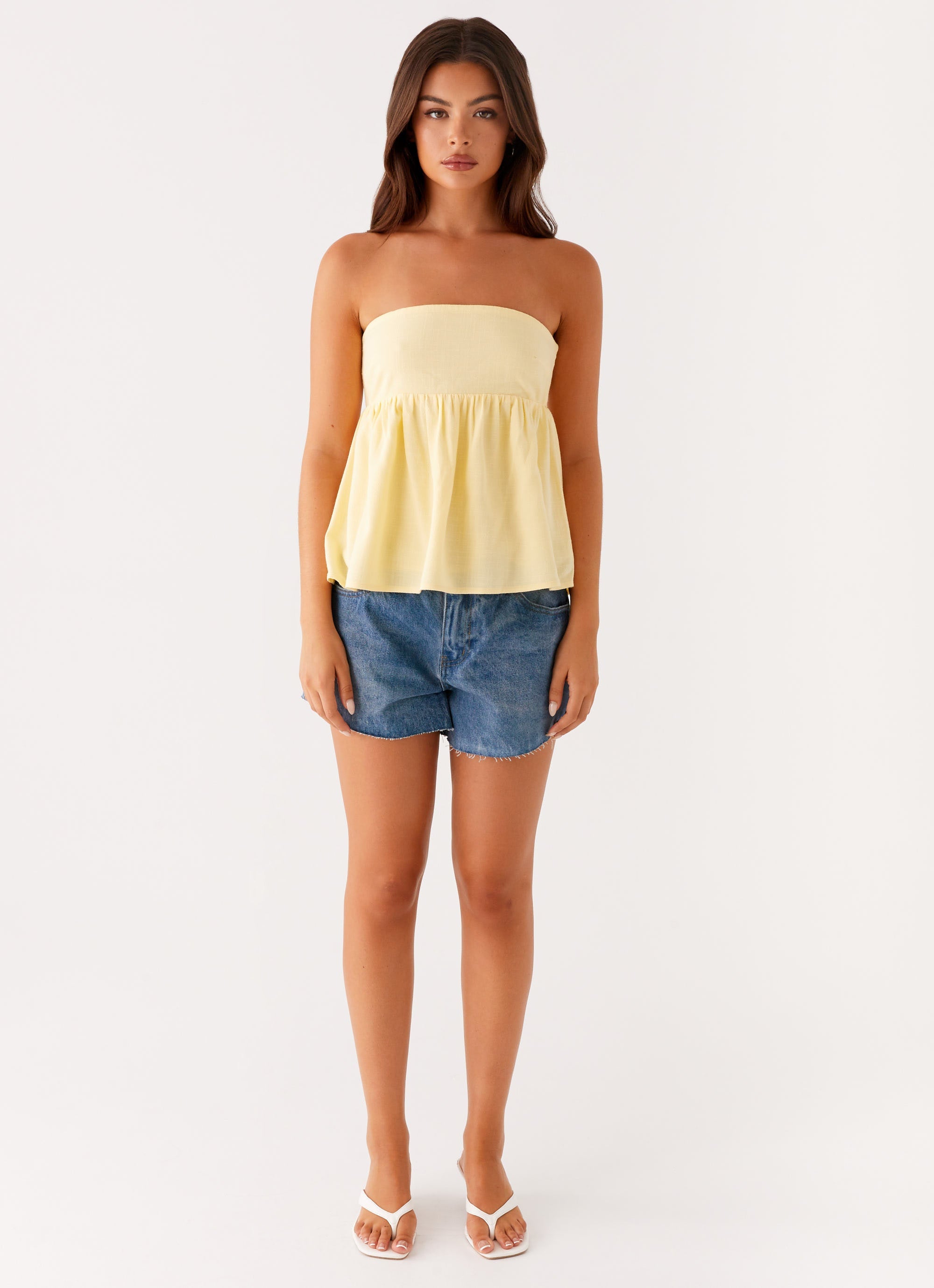 Cassie Tube Top Yellow 1 Peppermayo