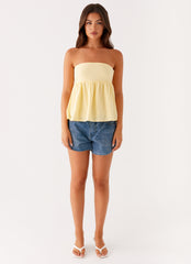 Cassie Tube Top Yellow 1 Peppermayo