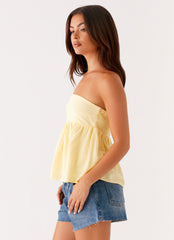 Cassie Tube Top Yellow 2 Peppermayo