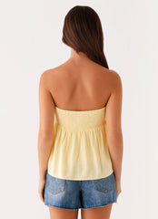 Cassie Tube Top Yellow 3 Peppermayo