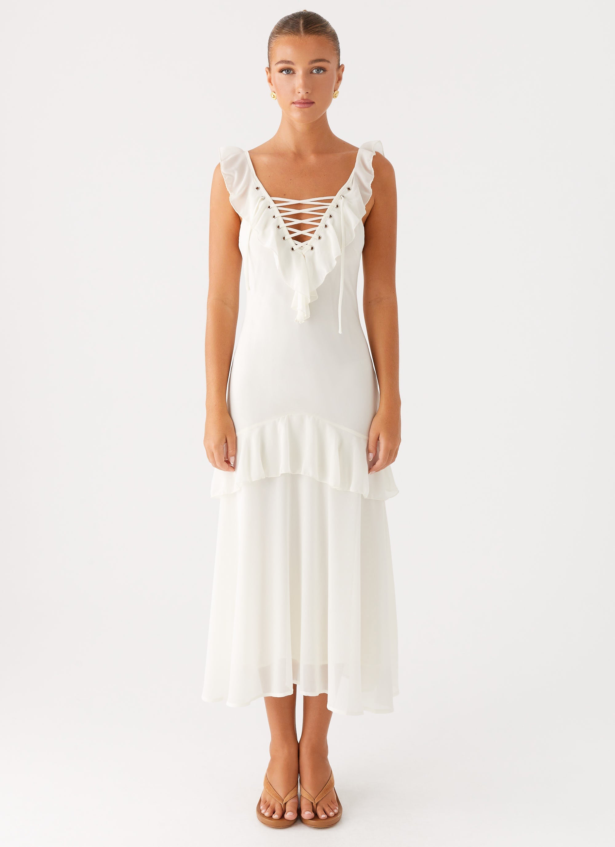 Celie Midi Dress Ivory 1