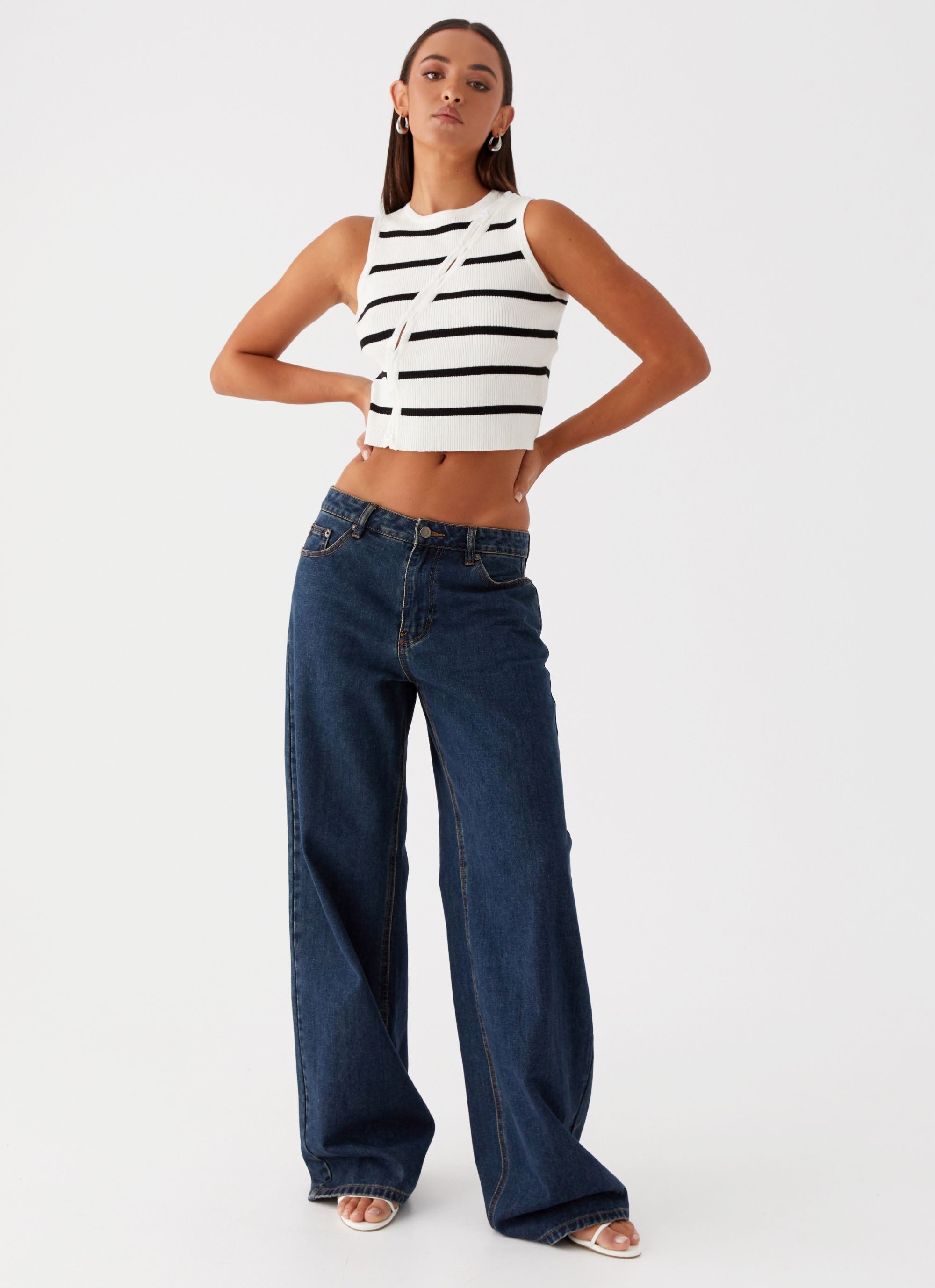 Womens Chromatic Charm Knit Top in the colour Ivory in front of a light grey background