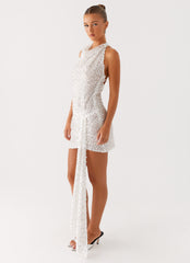 Cinta Sequin Mini Dress Silver 2