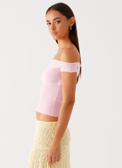 Coleman Knit Top Pink 2 Peppermayo