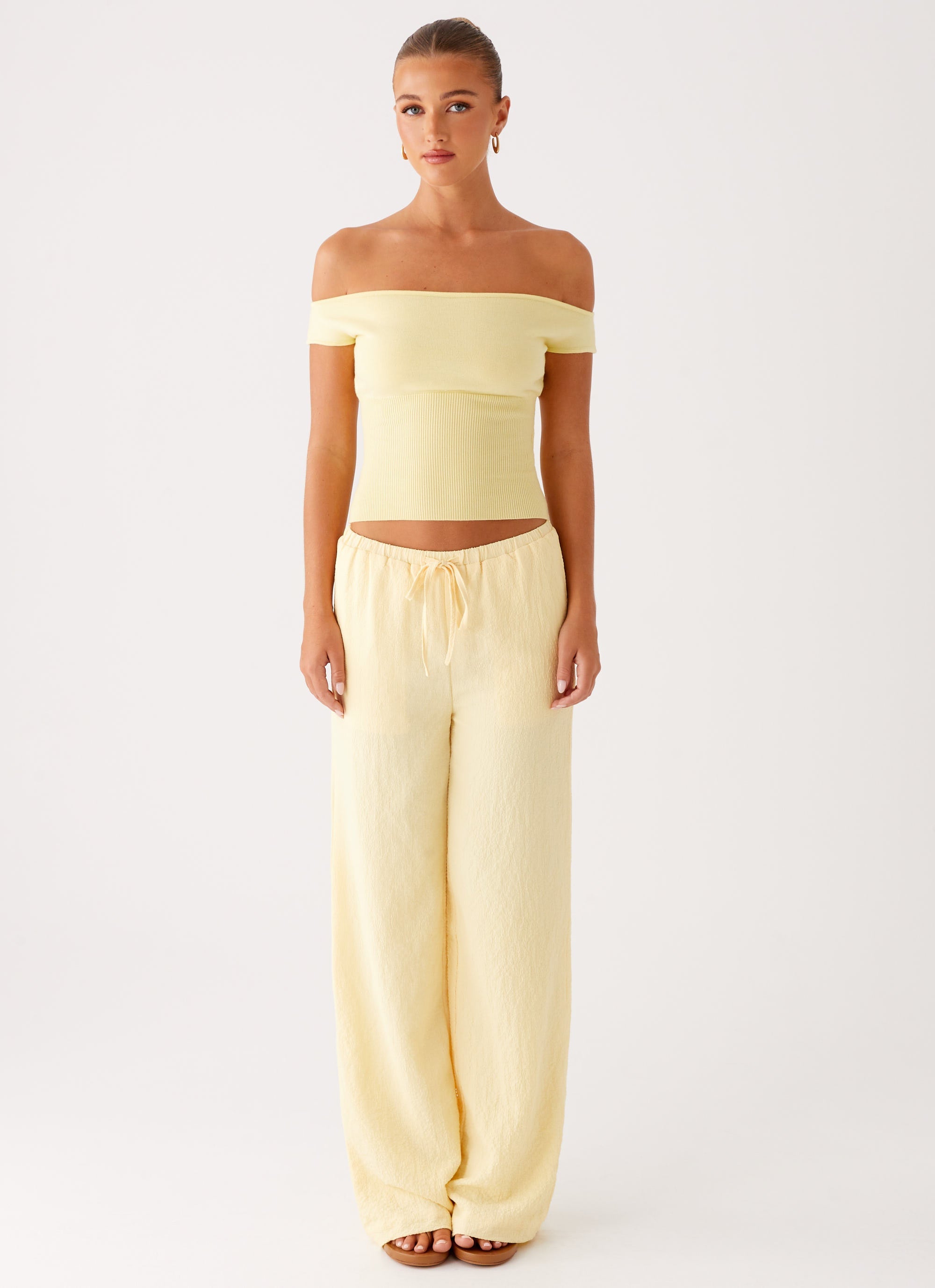 Coleman Knit Top Yellow 1 Peppermayo