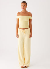 Coleman Knit Top Yellow 1 Peppermayo